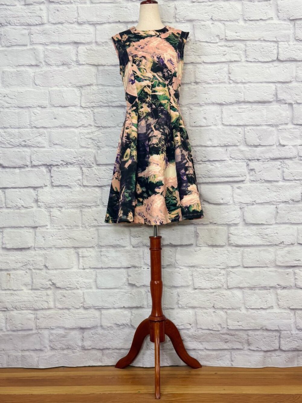 Philosophy Neoprene Floral Fit & Flare Mini Dress